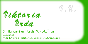 viktoria urda business card
